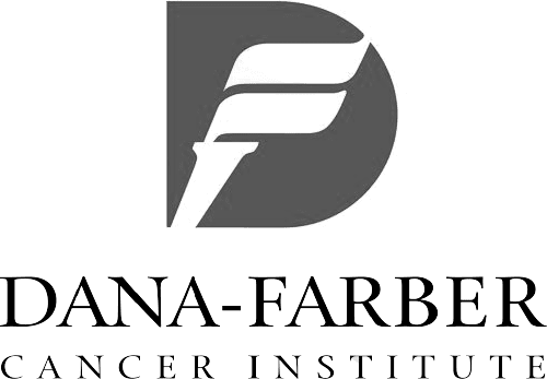 Logo for Dana-Farber Cancer Institute featuring a stylized "DF" in gray above the institute's name in black uppercase letters, similar to logos used by primary care Tallahassee providers in FL.